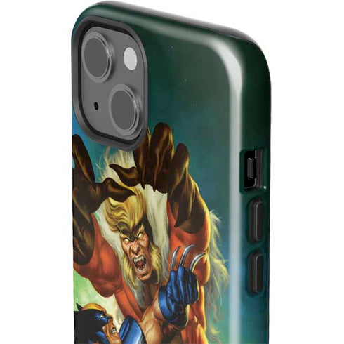 Marvel X-Men Wolverine Vs Sabretooth iPhone 15 Plus Impact Case
