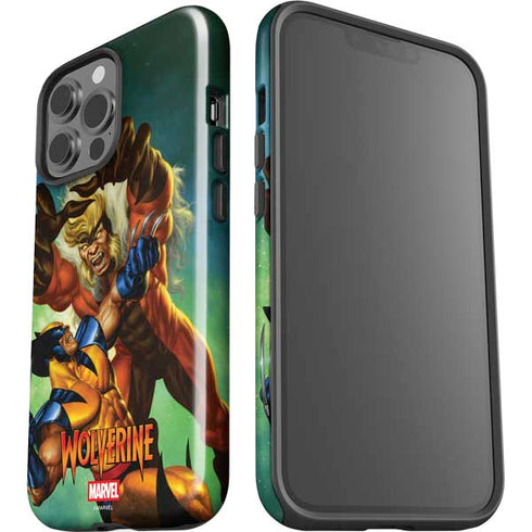 Marvel X-Men Wolverine Vs Sabretooth iPhone 15 Pro Max Impact Case