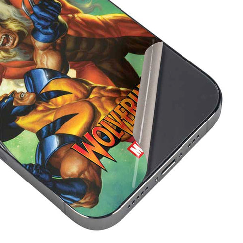 Marvel X-Men Wolverine Vs Sabretooth iPhone 15 Pro Skin