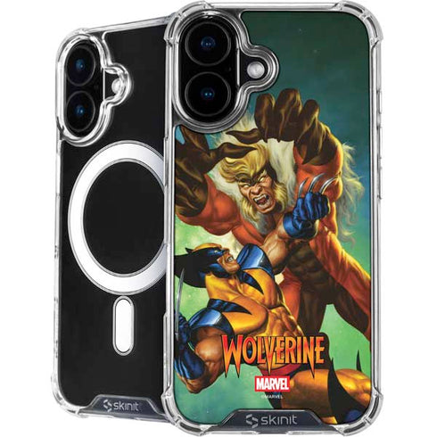 Marvel X-Men Wolverine Vs Sabretooth iPhone 16 Plus MagSafe Case
