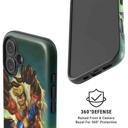 Marvel X-Men Wolverine Vs Sabretooth iPhone 16 Plus Magsafe Impact Case