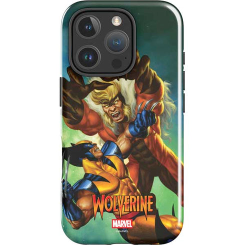 Marvel X-Men Wolverine Vs Sabretooth iPhone 16 Pro Impact Case