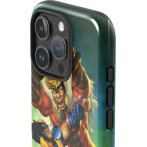 Marvel X-Men Wolverine Vs Sabretooth iPhone 16 Pro Impact Case