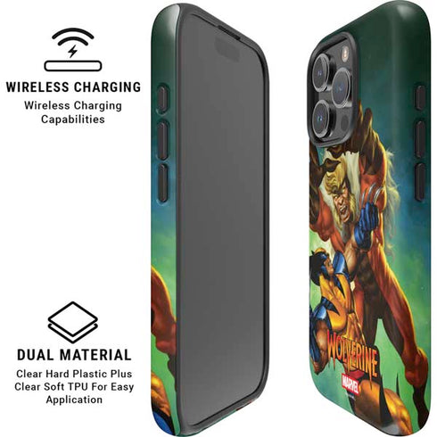 Marvel X-Men Wolverine Vs Sabretooth iPhone 16 Pro Magsafe Impact Case
