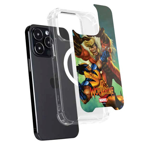 Marvel X-Men Wolverine Vs Sabretooth iPhone 16 Pro Max MagSafe Case