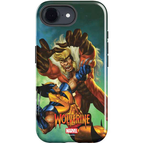 Marvel X-Men Wolverine Vs Sabretooth iPhone 16e Impact Case