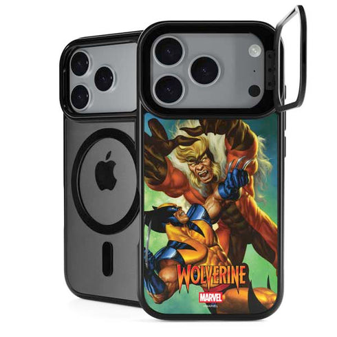 Marvel X-Men Wolverine Vs Sabretooth iPhone 18 Pro Kickstand Case