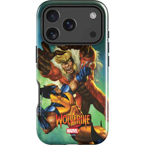 Marvel X-Men Wolverine Vs Sabretooth iPhone 18 Pro Max Impact Case