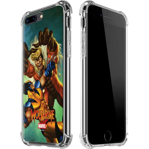 Marvel X-Men Wolverine Vs Sabretooth iPhone 7/8 Plus Clear Case