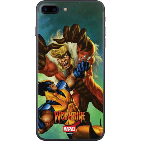 Marvel X-Men Wolverine Vs Sabretooth iPhone 8 Plus Skin