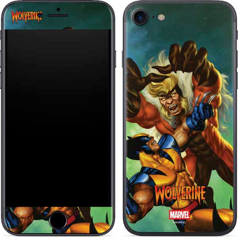 Marvel X-Men Wolverine Vs Sabretooth iPhone 8 Skin