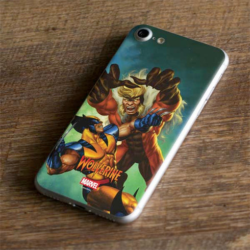 Marvel X-Men Wolverine Vs Sabretooth iPhone 8 Skin