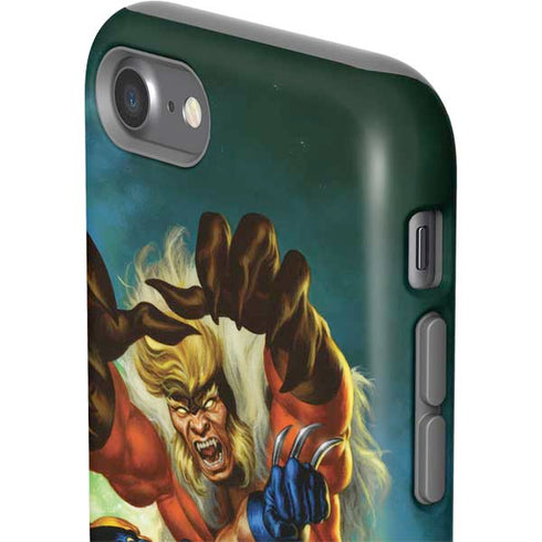 Marvel X-Men Wolverine Vs Sabretooth iPhone SE (2nd & 3rd Gen) Pro Case