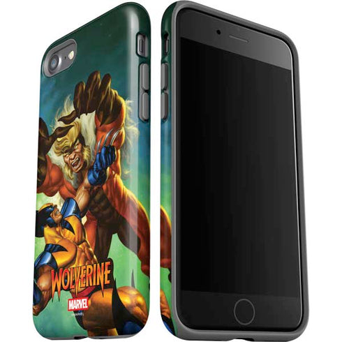 Marvel X-Men Wolverine Vs Sabretooth iPhone SE (2nd & 3rd Gen) Pro Case