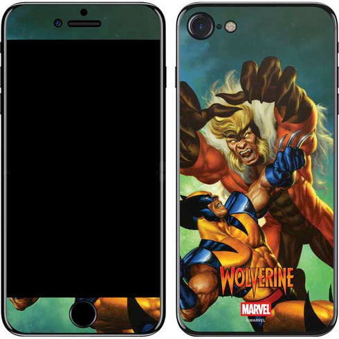 Marvel X-Men Wolverine Vs Sabretooth iPhone SE (2nd & 3rd Gen) Skin