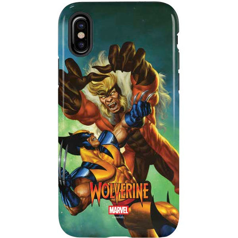Marvel X-Men Wolverine Vs Sabretooth iPhone X Pro Case
