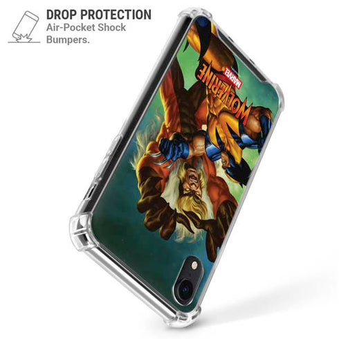 Marvel X-Men Wolverine Vs Sabretooth iPhone XR Clear Case