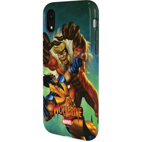 Marvel X-Men Wolverine Vs Sabretooth iPhone XR Pro Case