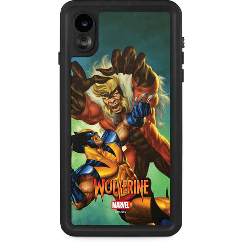 Marvel X-Men Wolverine Vs Sabretooth iPhone XR Waterproof Case