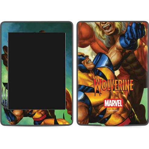 Marvel X-Men Wolverine Vs Sabretooth Amazon Kindle Skin
