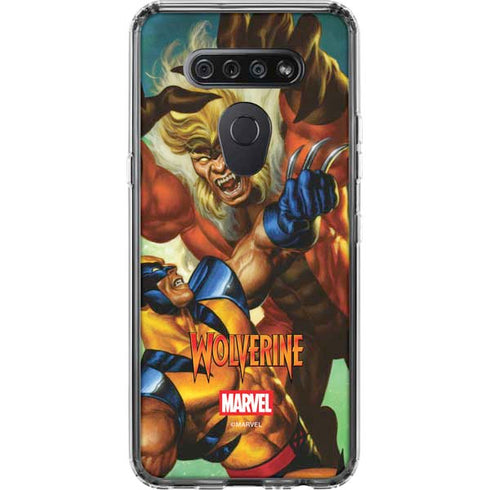 Marvel X-Men Wolverine Vs Sabretooth LG K51/Q51 Clear Case