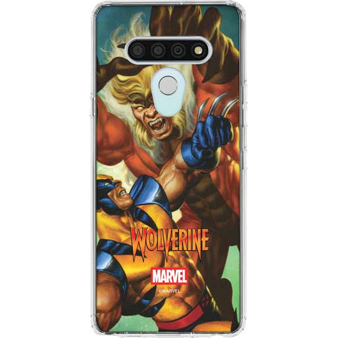 Marvel X-Men Wolverine Vs Sabretooth LG Stylo 6 Clear Case
