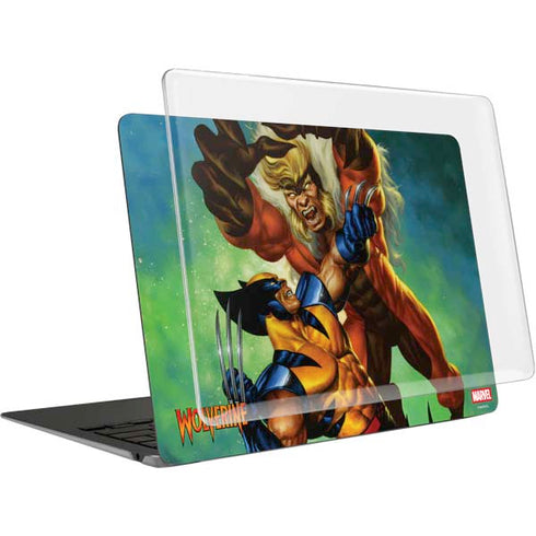 Marvel X-Men Wolverine Vs Sabretooth MacBook Air 13in M1 (2021) Case plus Skin