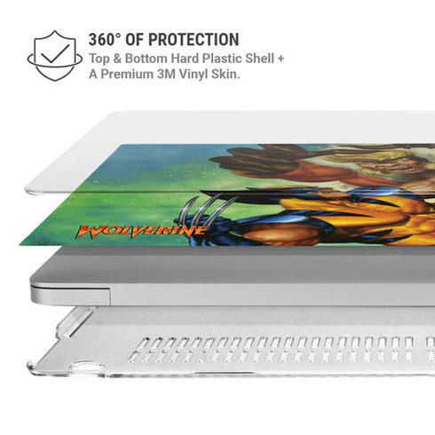 Marvel X-Men Wolverine Vs Sabretooth MacBook Air 13in M1 (2021) Case plus Skin