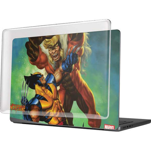 Marvel X-Men Wolverine Vs Sabretooth MacBook Pro 14in (2021-24) Case plus Skin