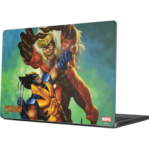 Marvel X-Men Wolverine Vs Sabretooth MacBook Pro 14in (2021-24) Skin