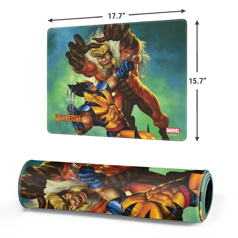 Marvel X-Men Wolverine Vs Sabretooth Gaming Mouse Pad