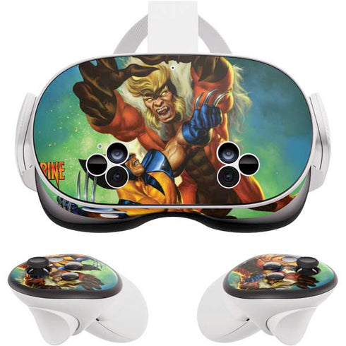 Marvel X-Men Wolverine Vs Sabretooth Meta Quest 3S Skin
