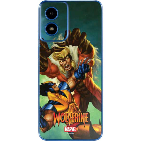 Marvel X-Men Wolverine Vs Sabretooth Moto G Play 4G (2024) Skin