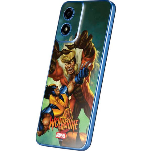 Marvel X-Men Wolverine Vs Sabretooth Moto G Play 4G (2024) Skin