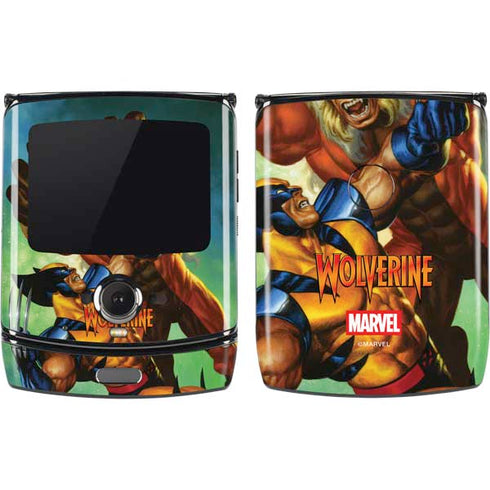 Marvel X-Men Wolverine Vs Sabretooth Motorola RAZR Skin