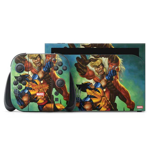 Marvel X-Men Wolverine Vs Sabretooth Nintendo Switch 2 (2025) with Joy-Con Skin