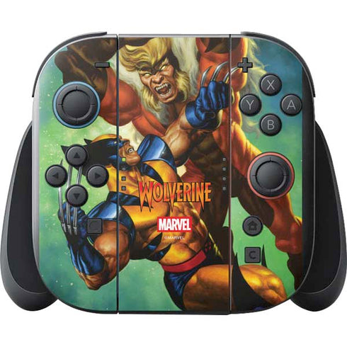 Marvel X-Men Wolverine Vs Sabretooth Nintendo Switch 2 (2025) with Joy-Con Skin