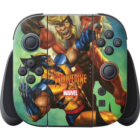 Marvel X-Men Wolverine Vs Sabretooth Nintendo Switch 2 (2025) Joy-Con Controller Skin