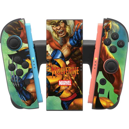 Marvel X-Men Wolverine Vs Sabretooth Nintendo Switch 2 (2025) Joy-Con Controller Skin