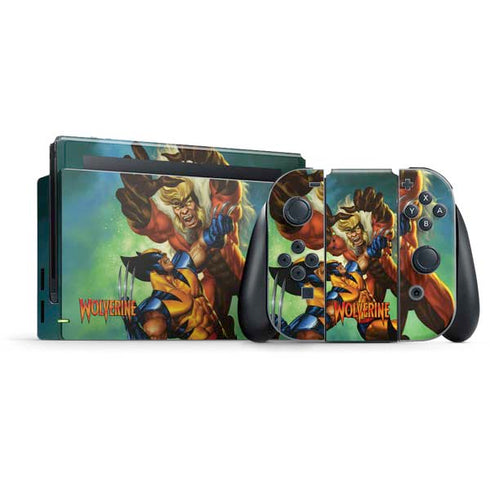 Marvel X-Men Wolverine Vs Sabretooth Nintendo Switch Bundle Skin