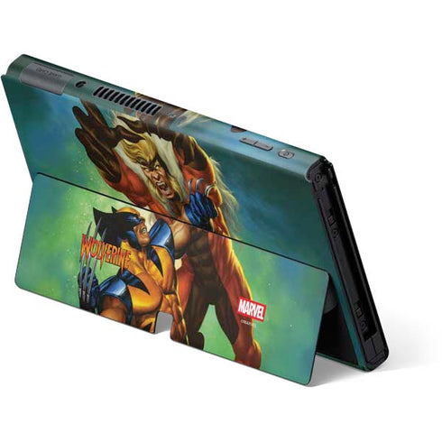 Marvel X-Men Wolverine Vs Sabretooth Nintendo Switch OLED (2021) Skin