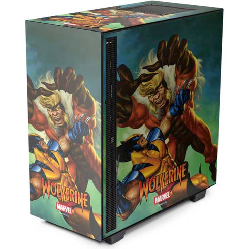 Marvel X-Men Wolverine Vs Sabretooth NZXT H510 Compact ATX Mid-Tower Case Skin