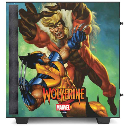 Marvel X-Men Wolverine Vs Sabretooth NZXT H510 Compact ATX Mid-Tower Case Skin