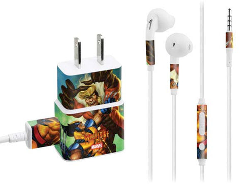 Marvel X-Men Wolverine Vs Sabretooth Phone Charger Skin