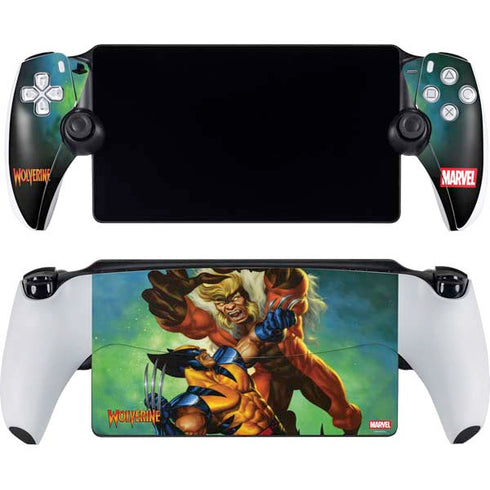 Marvel X-Men Wolverine Vs Sabretooth PlayStation Portal Remote Player Skin