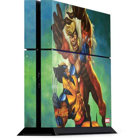 Marvel X-Men Wolverine Vs Sabretooth PS4 Console Skin