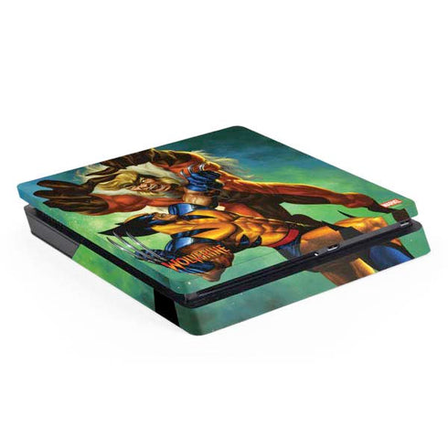 Marvel X-Men Wolverine Vs Sabretooth PS4 Slim Skin