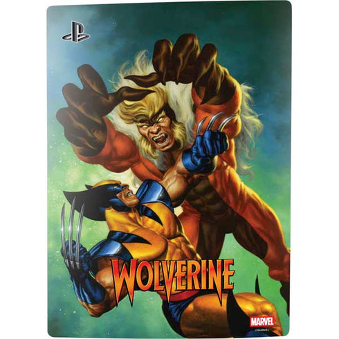 Marvel X-Men Wolverine Vs Sabretooth PS5 Digital Edition Console Skin