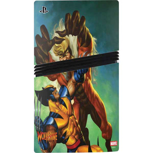 Marvel X-Men Wolverine Vs Sabretooth PS5 Pro Disk Console Skin