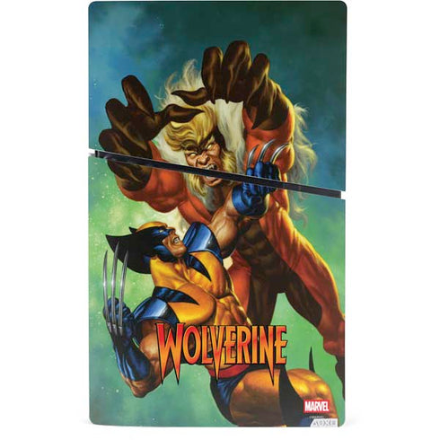 Marvel X-Men Wolverine Vs Sabretooth PS5 Slim Digital Edition Bundle Skin